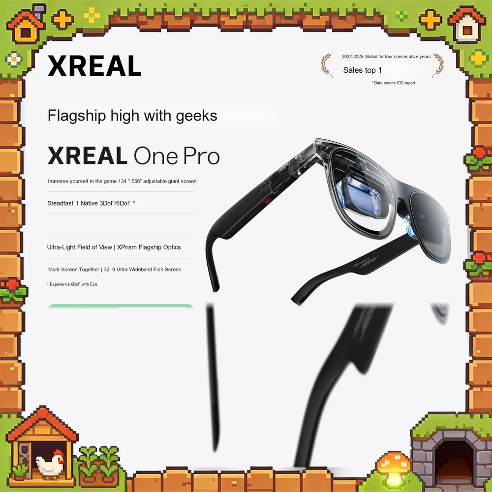 XREAL One Pro Smart AR Glasses Native 3DoF X Prism 57 Degree FOV Ultra-Wide Portable Display for Gaming Movies Travel Gifts