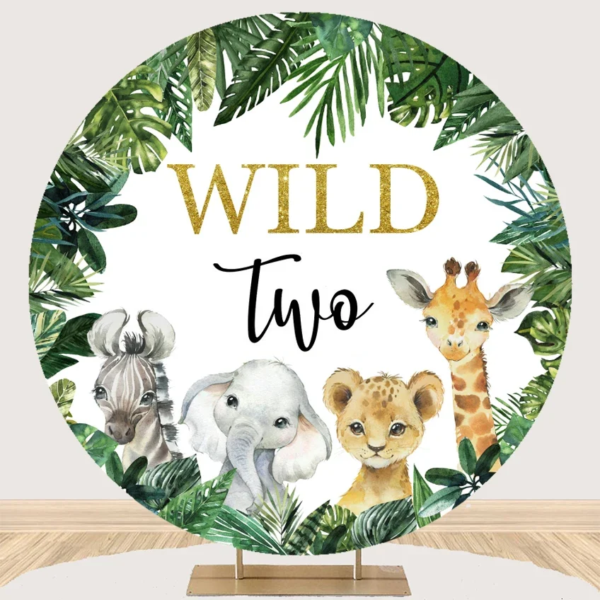 Wild One Round Backdrop Kids Birthday Party Circle Background Banner Arch Stand Props Photostudio Decor Child Baby Photocall