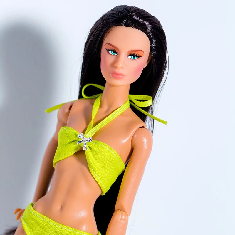 32cm Supermodel Doll With Clothes With Doll Holder Suit Fashion Swim suit Candy Color Princess Dress DIY Toys Collector Gift Box