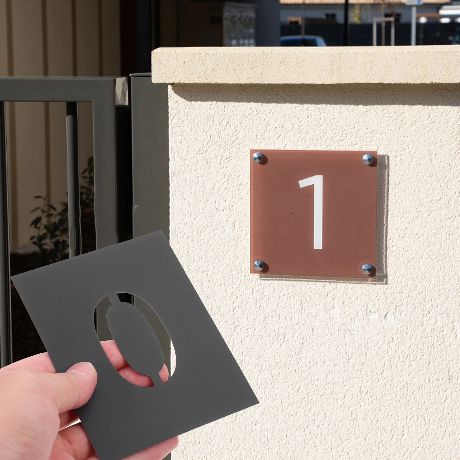 

Набор трафаретов 0-9 многоразовых для маркировки адресов, дверных номеров, трафаретный набор, большие шаблоны цифр для обозначения на бордюрах, почтовых ящиках, дереве