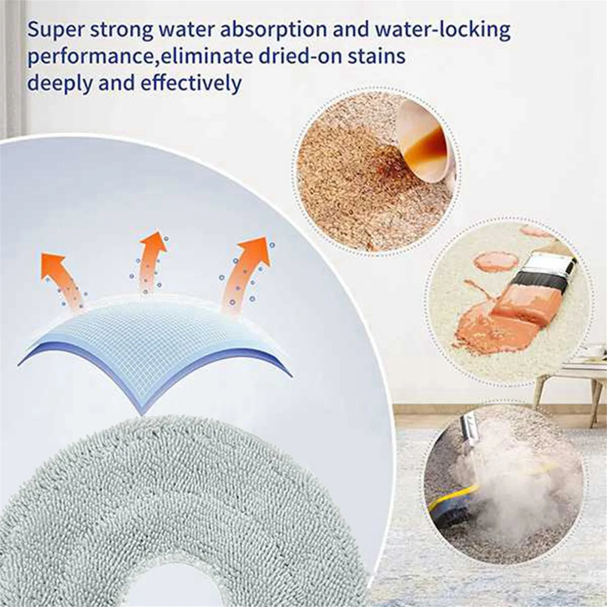 6 قطع خرقة تنظيف لـ Dreame Mova E30 Ultra / Trouver E30 Ultra جهاز آلي لتنظيف الأتربة أجزاء استبدال_A66K