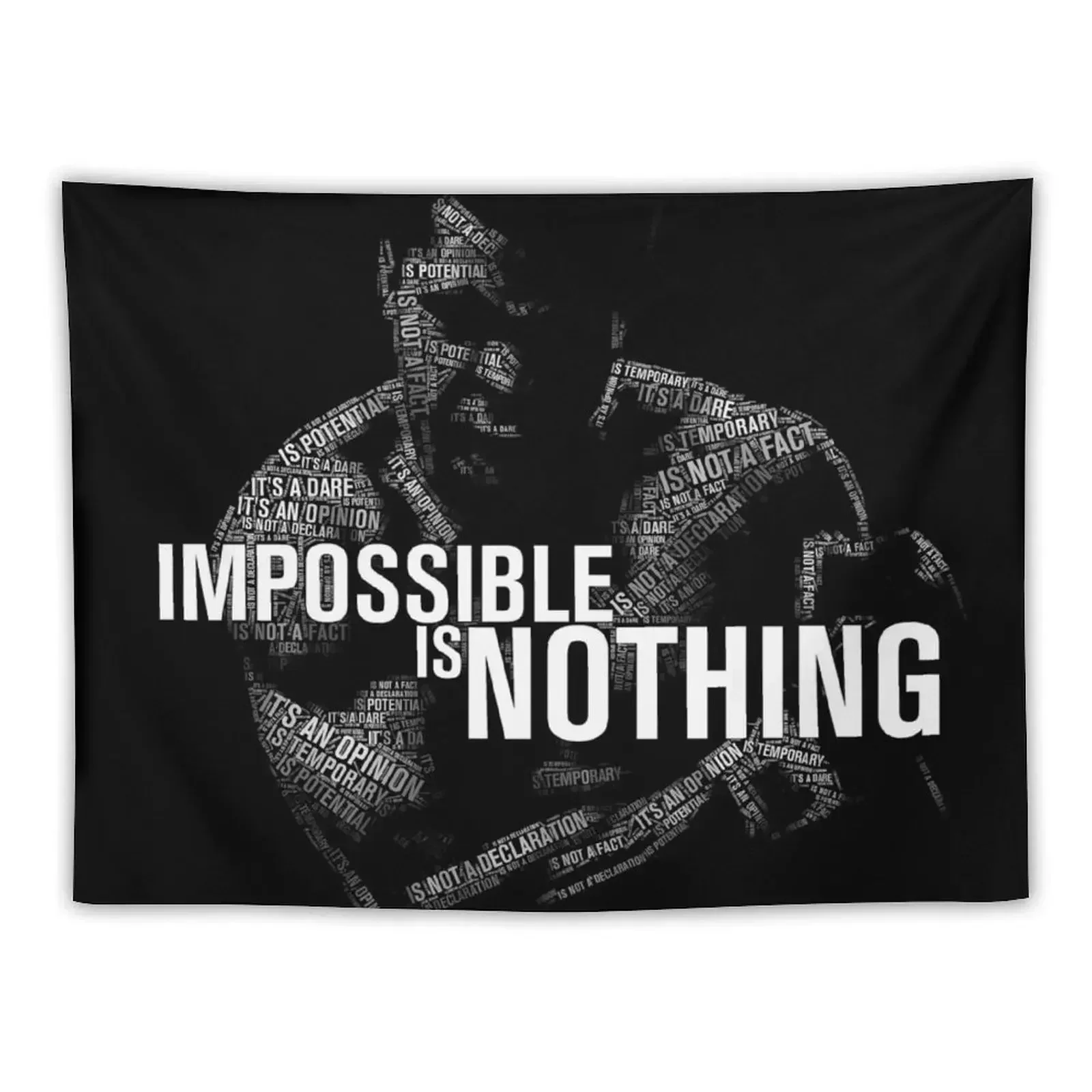 

Nothing is impossible motivational quote Tapestry Living Room Decoration Room Decor Tapestry