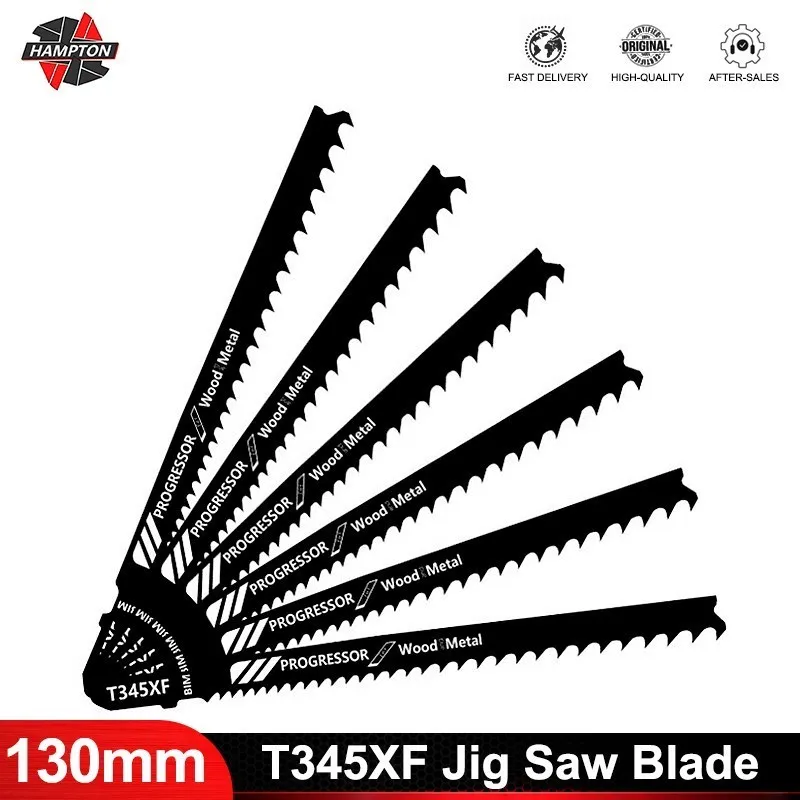 

HAMPTON Jig Saw Blade HCS/HSS 5/10PCS Wood Assorted Blades T-Shank Reciprocating Saw Blade for Wood Cutting Handle Tool