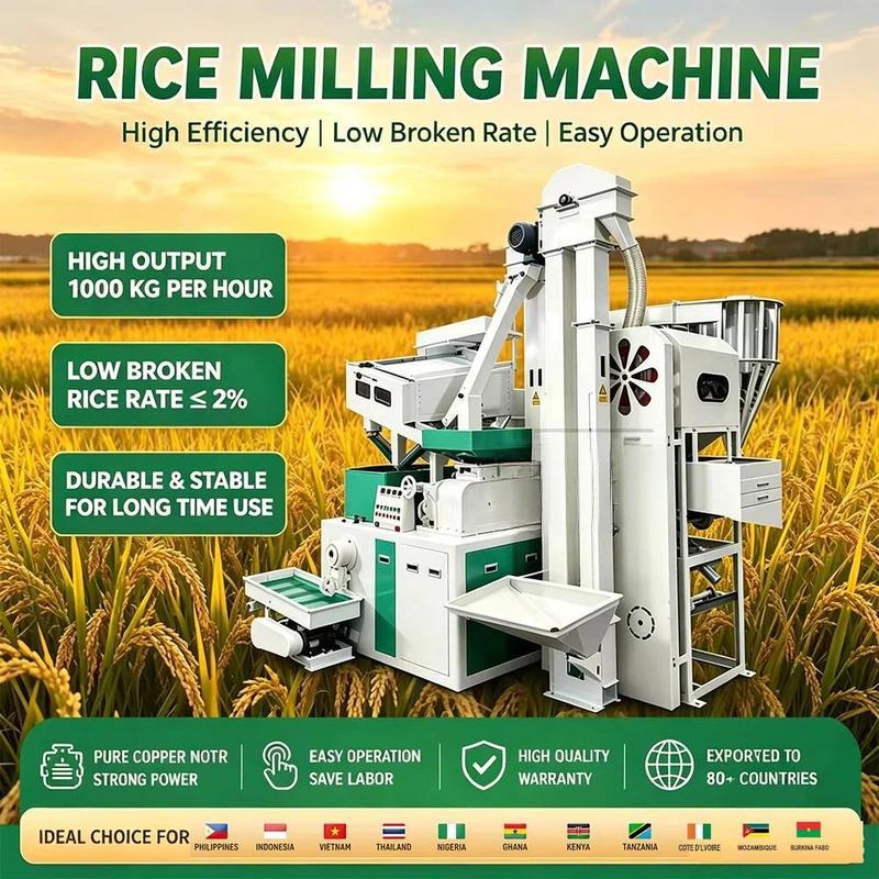 Integrated Combined Rice Mill 95% High Rate Automatic Cleaning & Milling For Small Factory Business