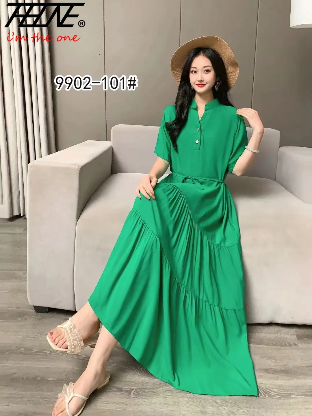 THHONE 여성용 원피스 2024 Vestido Feminino 긴 중국 스타일 프린트 빈티지 로브, 꽃 휴일 캐주얼 패션 드레스, 여름 신상