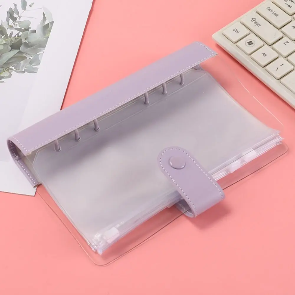 Carpeta de anillas, cuaderno de hojas sueltas, carpeta de archivos portátil bonita de 6 anillas, cuaderno de recambio de hojas sueltas creativo Kawaii para estudiantes