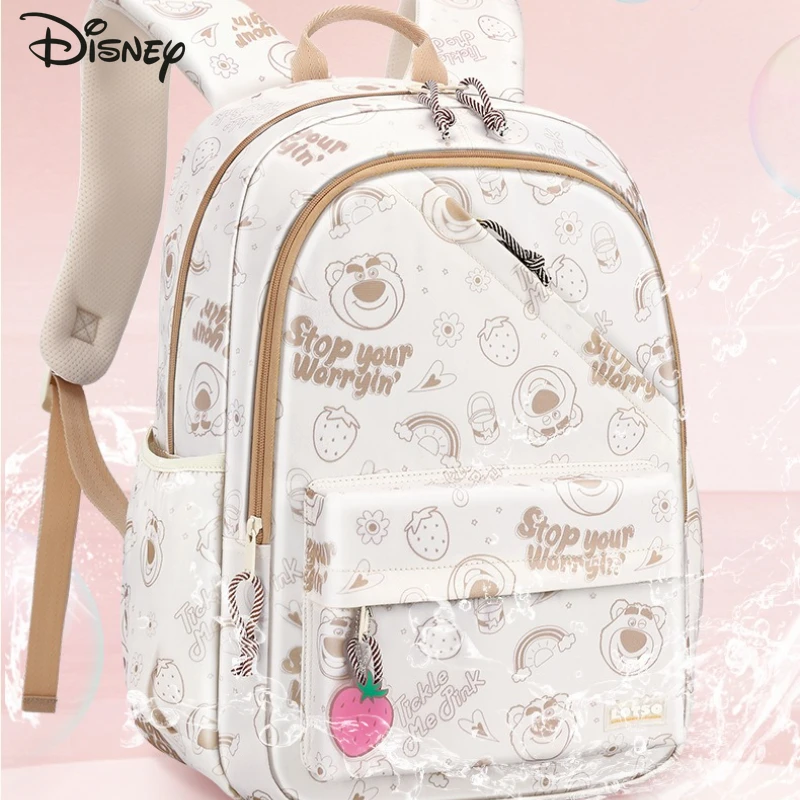 

Strawberry Bear New Student Backpack Fashionable High Quality Women's Backpack Cartoon Versatile Large Capacity Travel Backpack