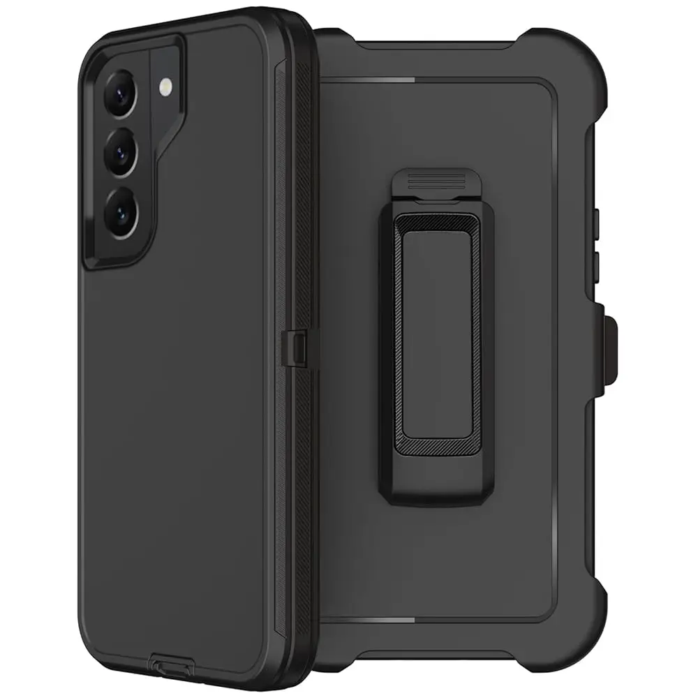 

For Samsung Galaxy S22 Case with Belt Clip Holster, 2X Screen Protector, [Military Grade Protection] Heavy Duty Full Body Sho