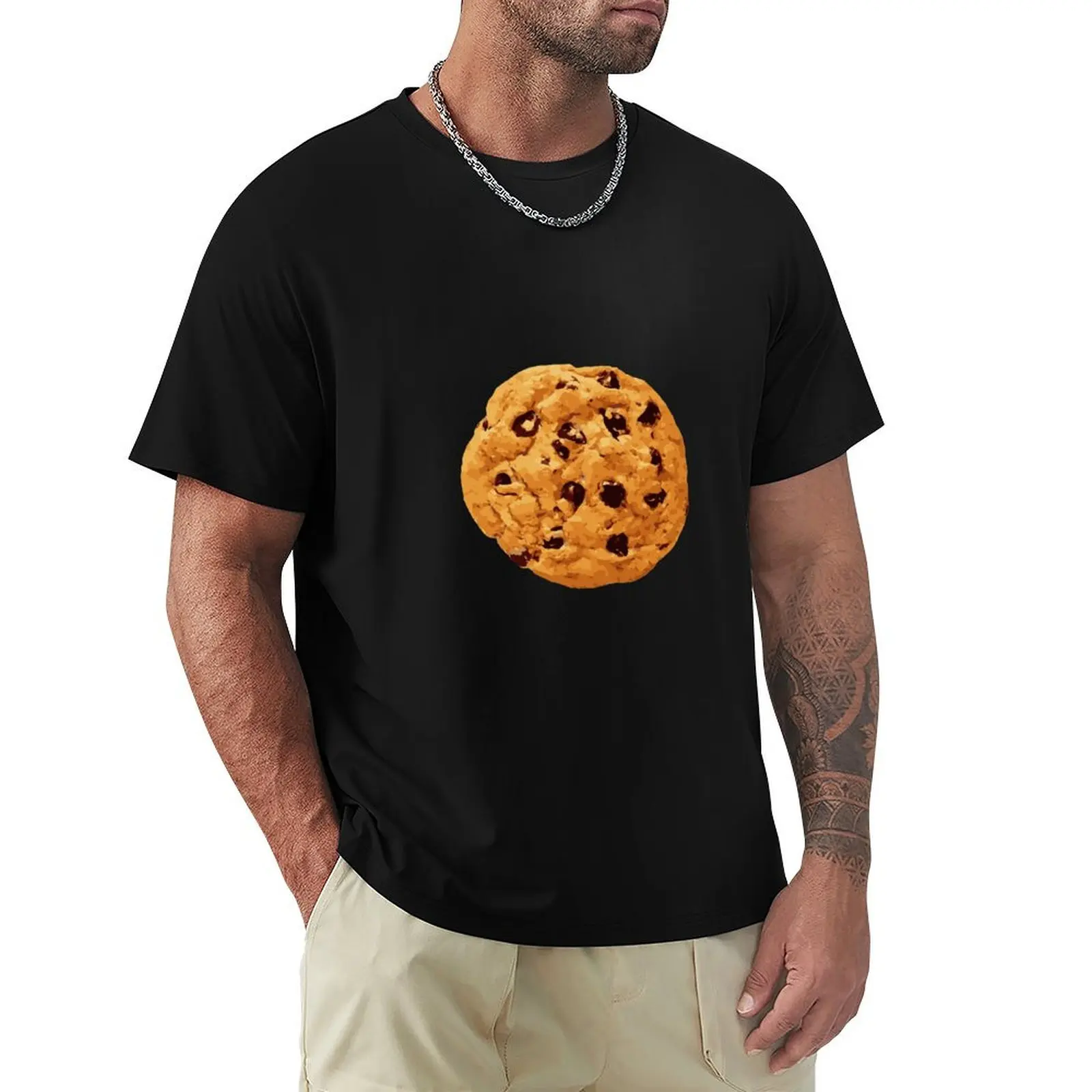 

Chocolate Chip Cookie T-Shirt All Match Basic Short Sleeve Top