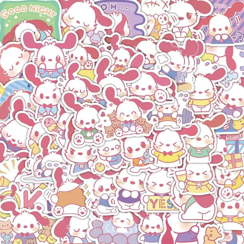 

10/30/60pcs Cute Cartoon Pink Pochacco Stickers Decals Diary Fridge Laptop Phone Suitcase Graffiti Decoration Sticker Kids Toys