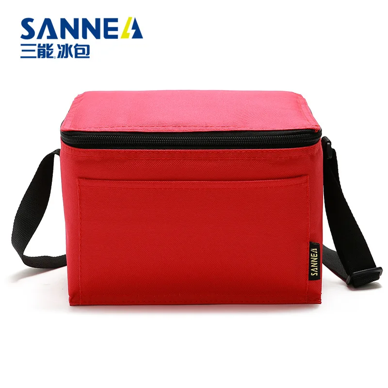 SANNE 5L New Solid Color Lunch Bag Waterproof Oxford Cloth Thickened Insulated Cooler Bag Outdoor Picnic Bag Work bent Box