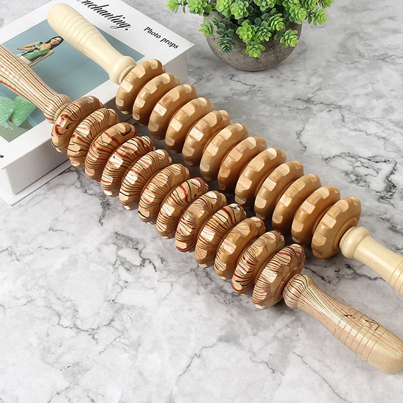 

Wood Roller Massage Tools Cellulite Trigger Point Manual Muscle Release