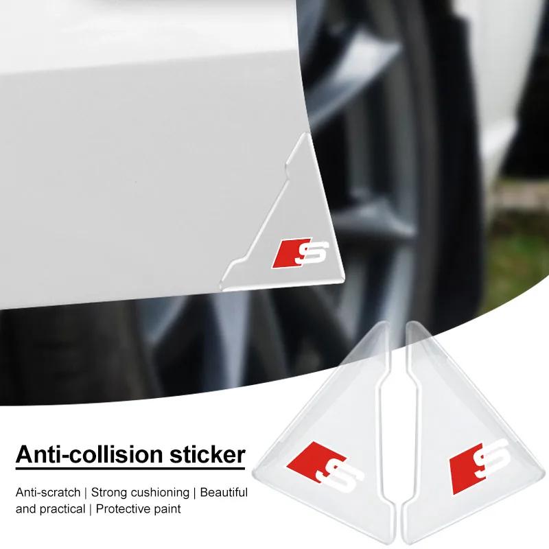 2 قطعة سيليكون باب السيارة ركن حامي المضادة للتصادم غطاء الخدش لأودي sline A3 A4 A5 A6 S7 A8 S3 S4 S5 S6 S7 S8 Q3 Q5 Q7 #1