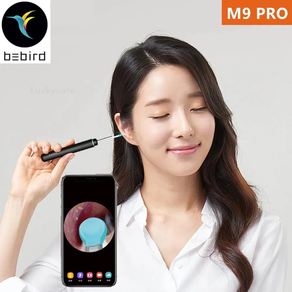 Bebird M9 S Smart HD Visual Ear Stick Cleaner Endoscope 300W Mini Camera Otoscope Borescope Health Care Ear Wax Removal Picker