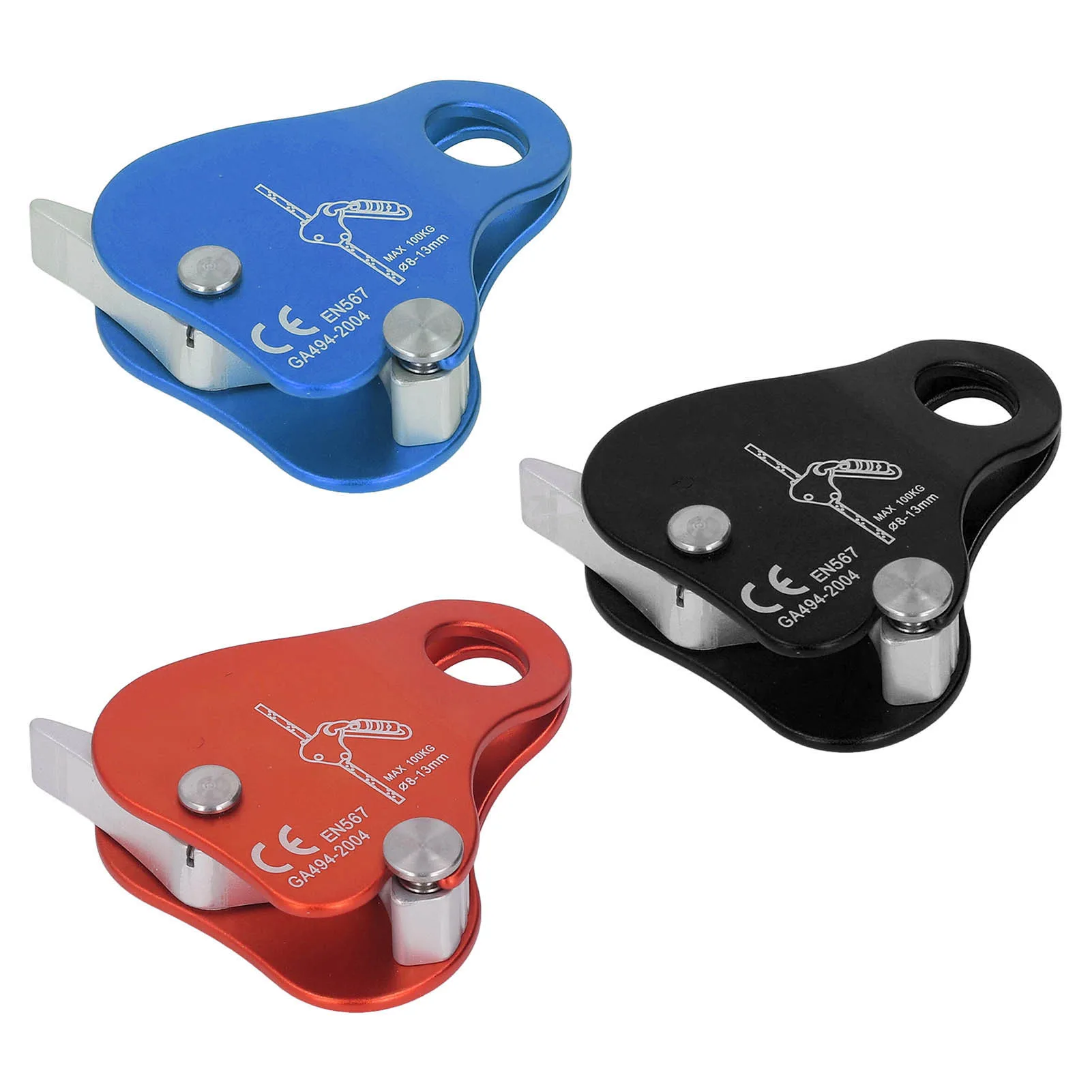 Agarre de cuerda de escalada, abrazadera de agarre de cuerda de escalada profesional, ligera, de alta resistencia, seguridad para montañismo y escalada en roca