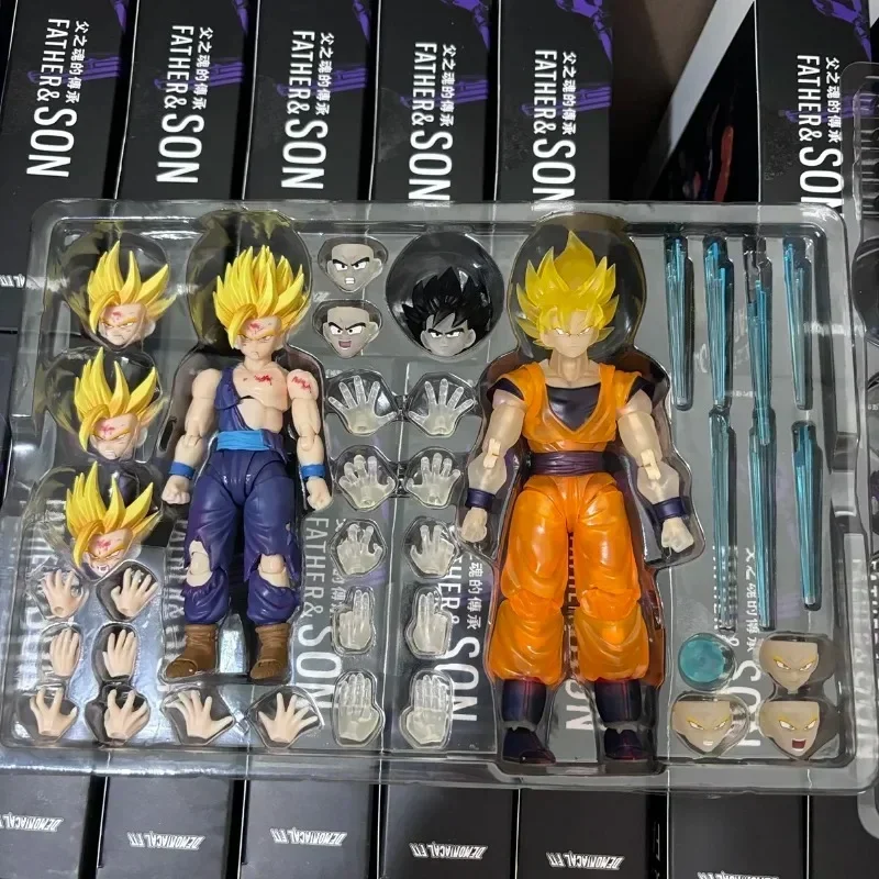 W magazynie Demoniacal Fit Dragon Ball DF SHF Ojciec i Syn Zestaw Gohan Goku Anime Figurki akcji Model Kolekcjoner Prezenty świąteczne Zabawki