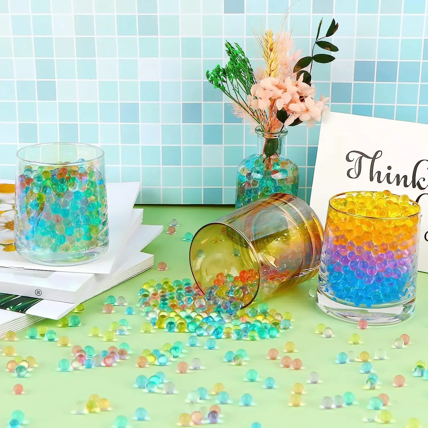 Refill Ammo Splater Water Beads Blaster Bullets Rainbow Water Based Ball for Gun Toy Kids Family Game Accessories