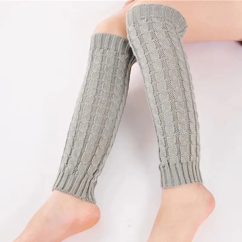 Woman Thigh High Warm Black Christmas Gifts Knit Knitted Knee Socks Winter Leg Warmers for Women Fashion Gaiters Boot Cuffs
