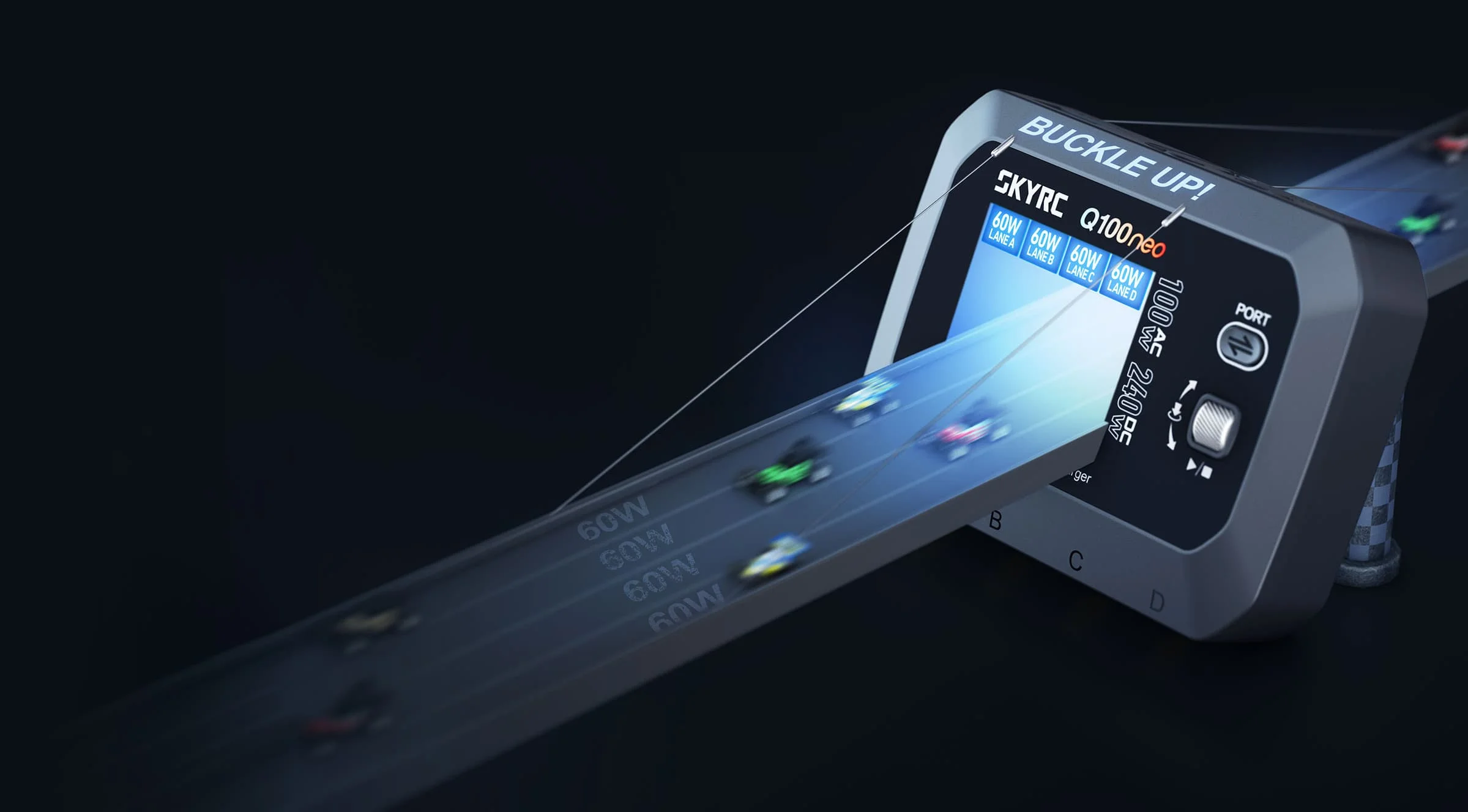 شاحن ذكي متعدد الوظائف SKYRC Q100 ENO AC/DC