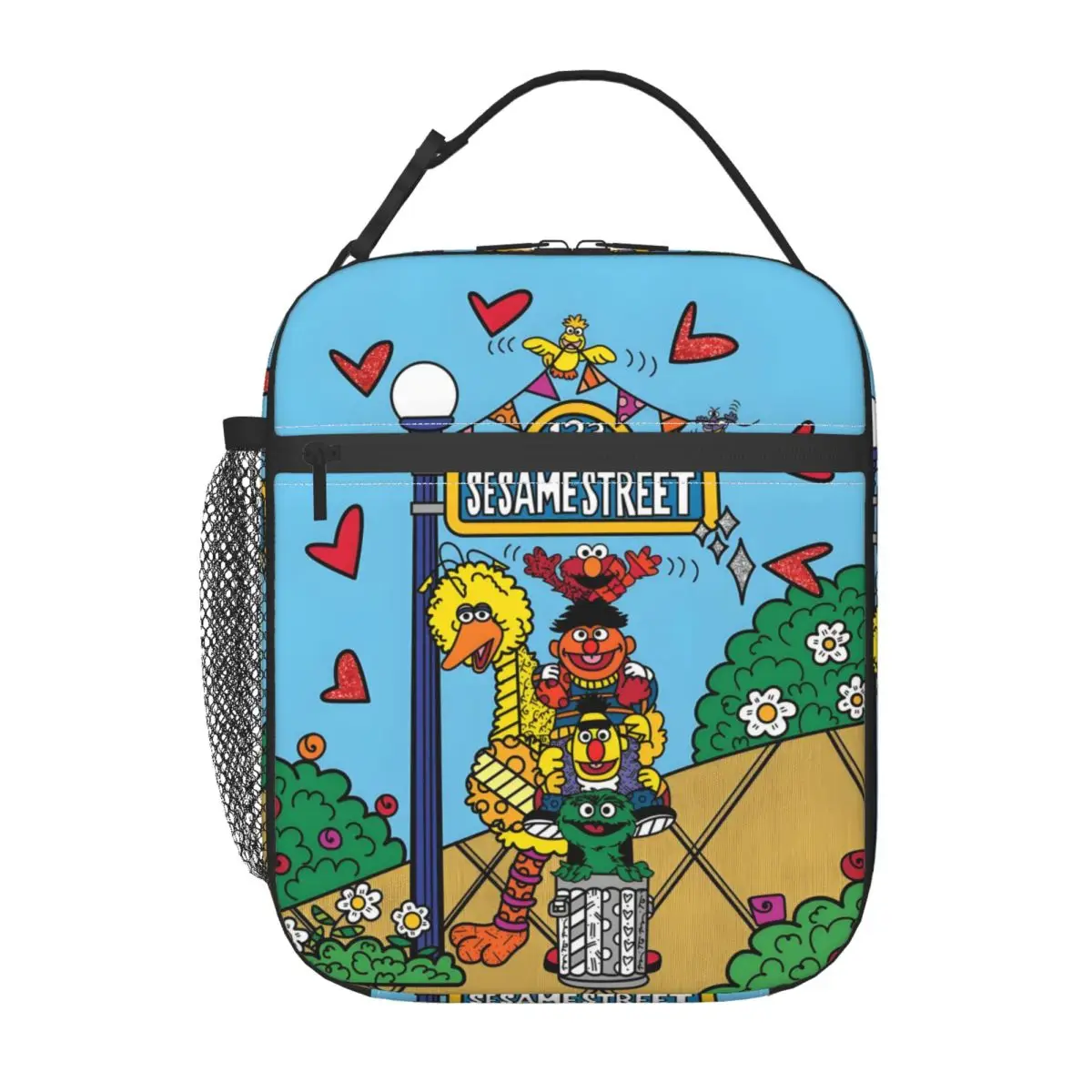 مخصص كوكي الوحش صناديق الغداء القابلة لإعادة الاستخدام النساء مقاوم للماء الأطفال التلفزيون الحرارية برودة الغذاء معزول حقيبة الغداء المدرسة #2