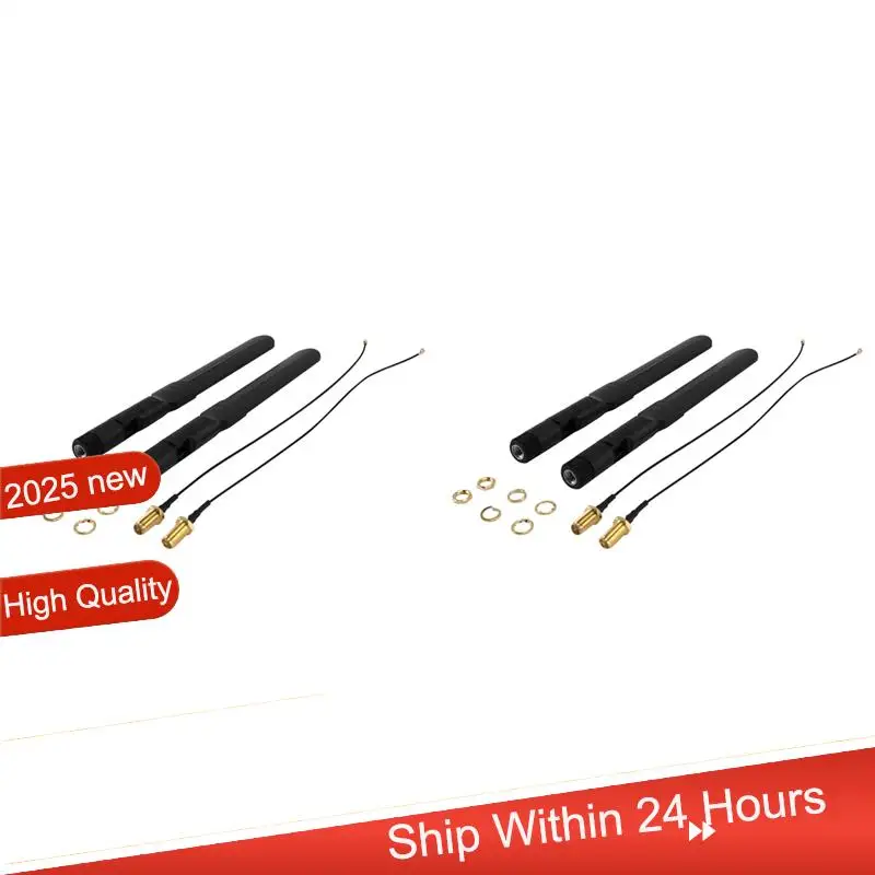 

AC18(Guaranteed) Dual Band Wifi 2.4Ghz 5Ghz 5.8Ghz 8Dbi RP-SMA Male Antenna & 20Cm 8 Inch U.FL To RP-SMA Female Pigtail Cable 10