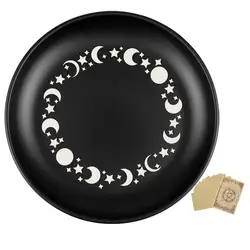 Meditation Altar Tray Ritual Metal Candle Holder 5.5-inch Diameter Stainless Holder Tray Includes 12 Sheets Of Parchment Paper