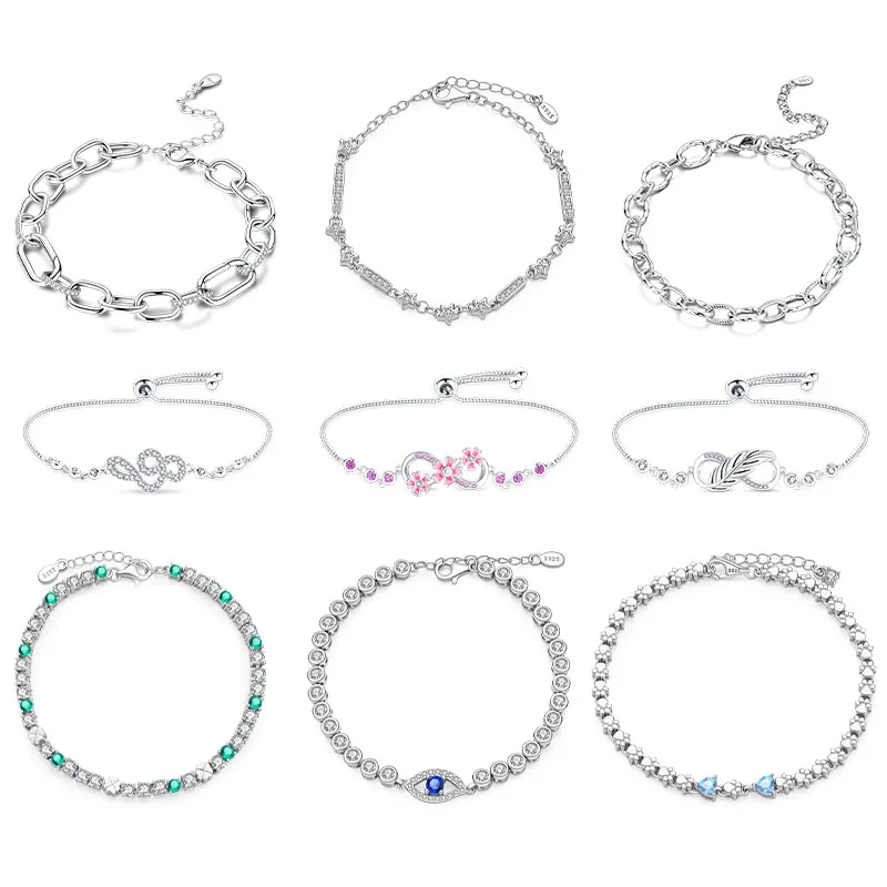 

2026 New 925 Sterling Silver Original Minimalist Star Zircon Bracelet Fit Fashion Women Birthday Party Jewelry Gift