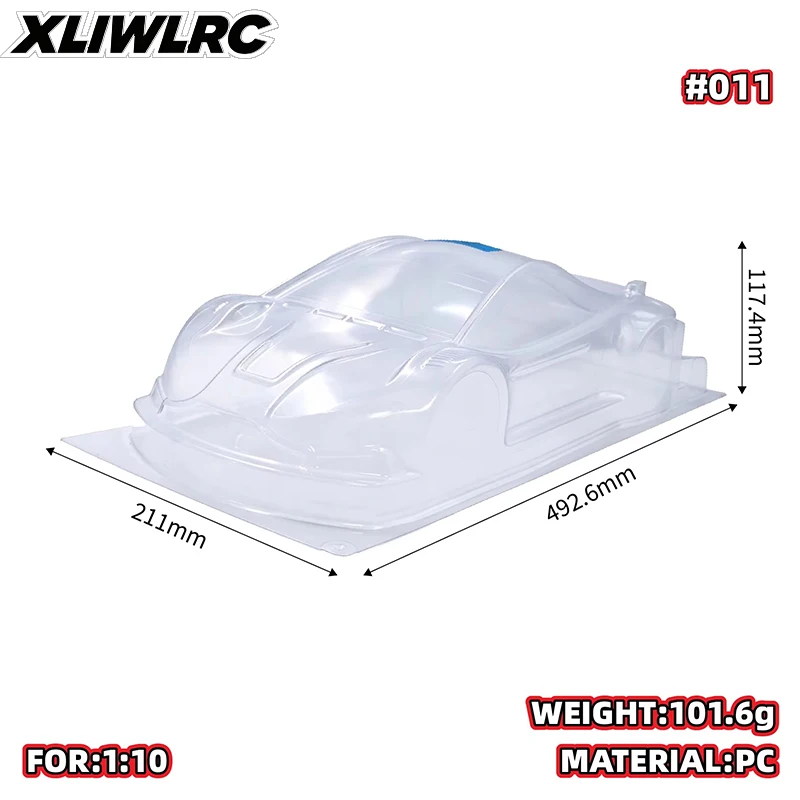 1/10 RC On‑Road Touring Car Body Shell 253mm Wheelbase 190mm Width Clear PC Lexan 011 Replica Wolverine Cover Upgrade Accessorie