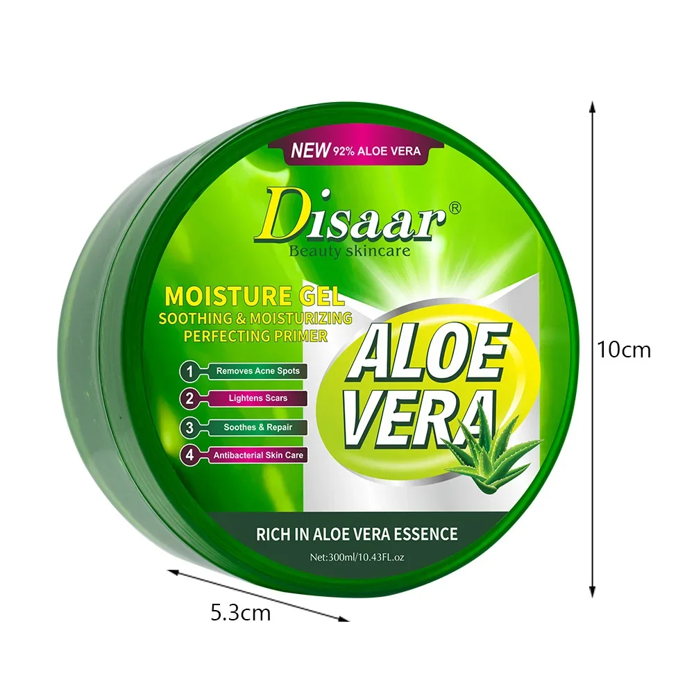 Gel hidratante de Aloe Vera, ingredientes vegetales naturales selectos para ayudar a la reposición profunda, calmante y cuidado, impresión de disipación de acné, 300ml