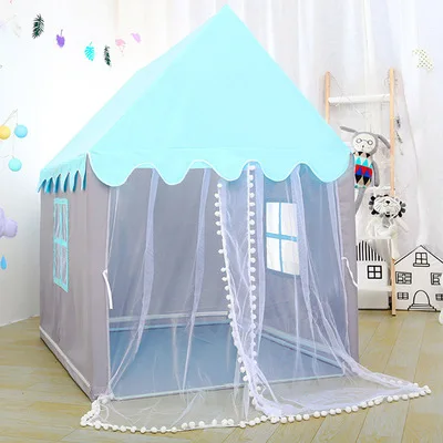 Large Portable Children Toy Tent 1.35M Wigwam Folding Kid Tents Tipi Baby Play House Girls Pink Princess Castle Child Room Decor