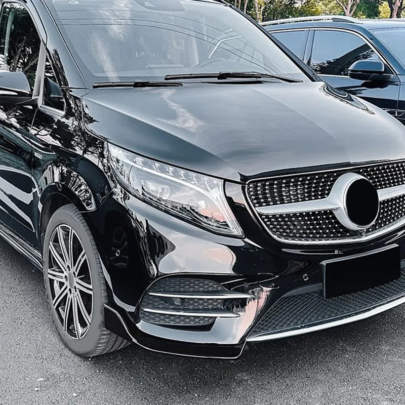 For Mercedes-Benz V-Class W447 V260 AMG Line Front Bumper Lip Angle Diffuser Splitter Spoiler Protector