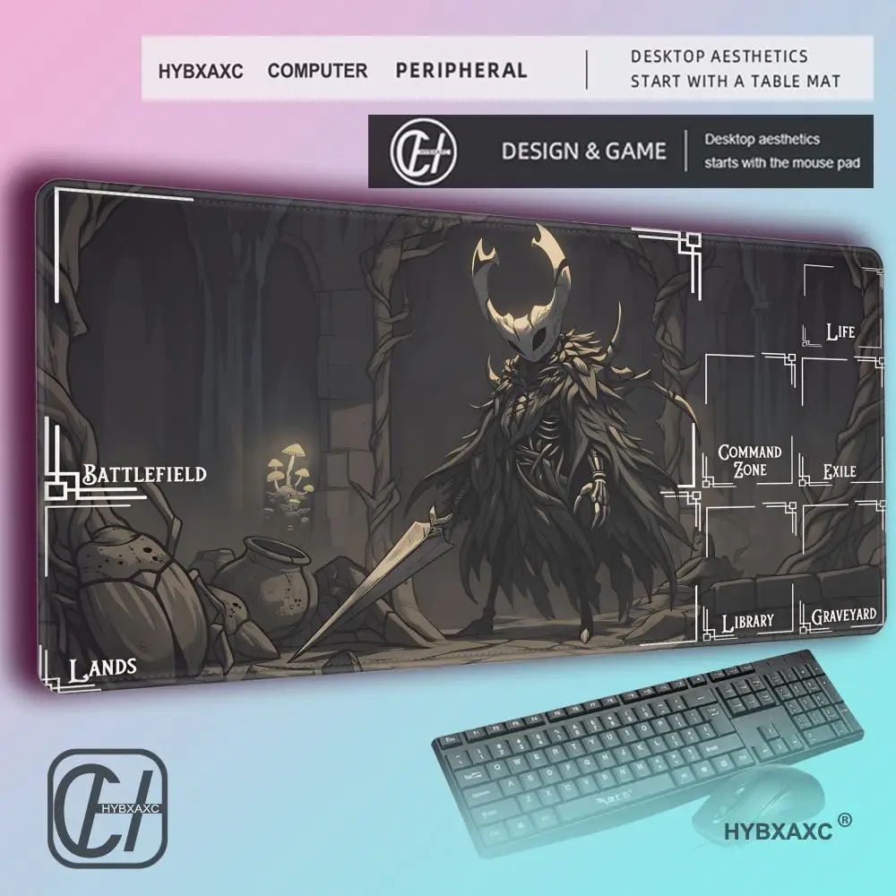 HYBXAXC Abyssal Insect MTG Playmat Dark Fantasy TCG Playmate Anime Mousepad & Deskmat Layout With Zones