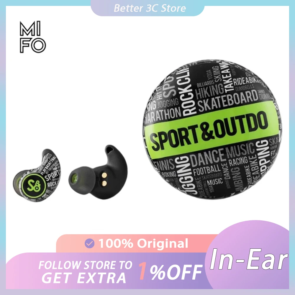 

Mifo-S In-Ear Earphone Mini Waterproof Wireless Bluetooth TWS Earbuds Running ANC Noise Reduction Gaming Earphones Sports Gift