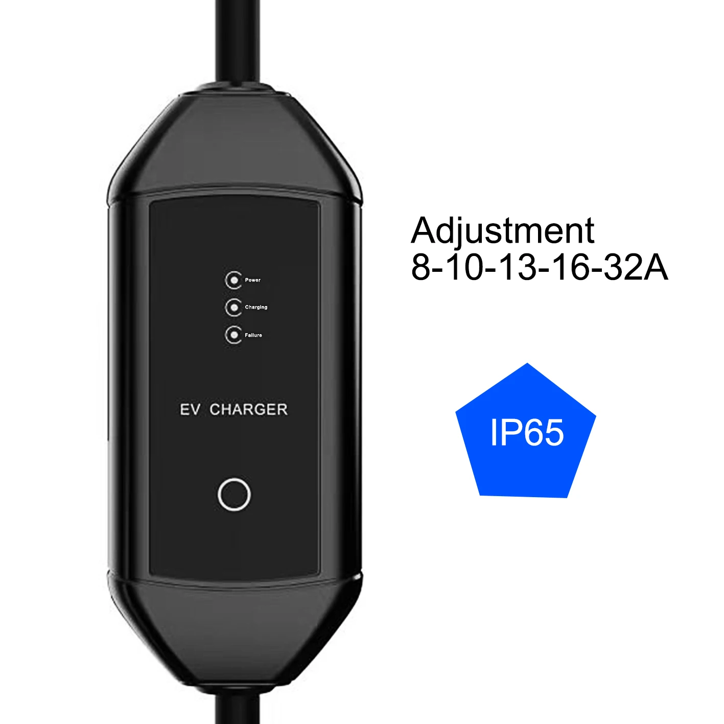 New Energy Portable EV Charger 32A 7kW Blue CEE Plug 5M IP65 Protection Type 2 Interface CE/FCC Certified