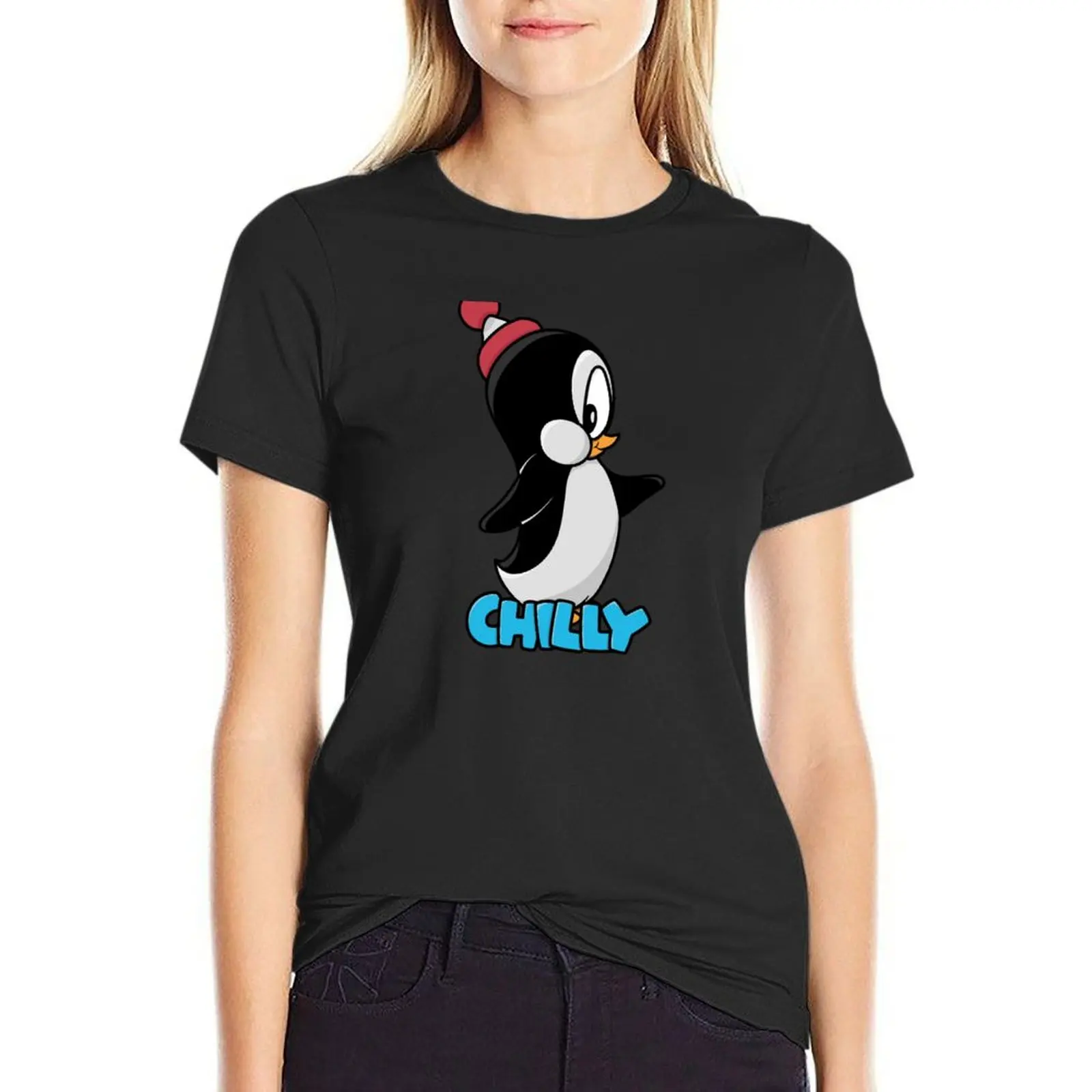 Cartoon Penguin T-Shirt tops cute tops aesthetic clothes graphics summer clothes for Women