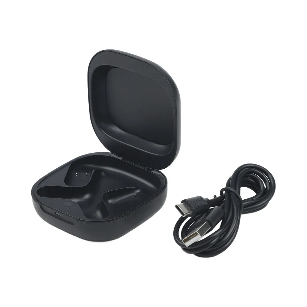 For Shokz OpenFit 2/2+ T920 T921 Earphone Charging Case USB C Port Portable Lightweight ABS Black 67.5x67.5x28mm