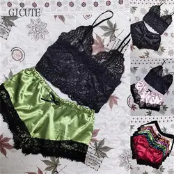 1 Set Womens Lace Sleepwear Lingerie Tops Shorts Set Babydoll Sexy PajamasNightwear S/M/L/XL/2XL/3XL/4XL/5XL/6XL New Color