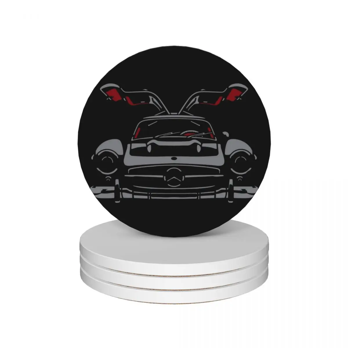 

Gullwing Road Car Ceramic Coasters (Set of 4) for coffee mugs household utensils kitchen Cup for tea Coasters