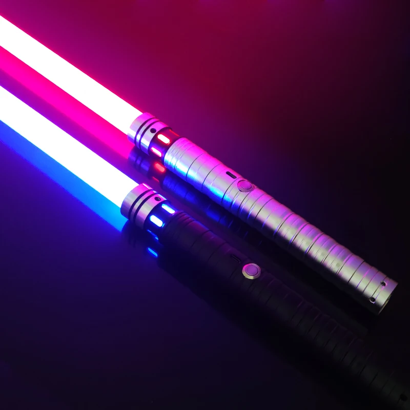 ألعاب سيف ليزر Lightsaber معدنية ، صابر ضوء RGB ، 7 تغيير لون ، Soundfonts للأطفال ، قوة FX ، مكبر FOC ، هدية سيف ليزر جيدي