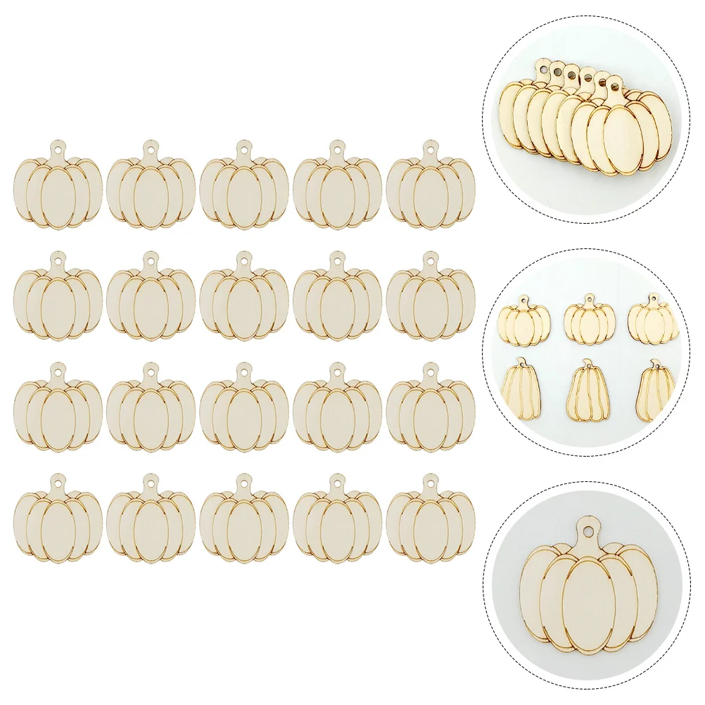 Ciondolo zucca in legno Halloween adornano tavole fai da te patatine stile fette non finite ornamenti ritagliati artigianato