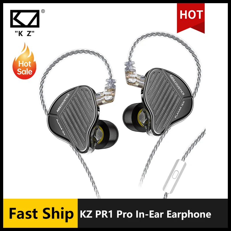 

KZ PR1 Pro In-Ear Earphones 13.2MM Planar Driver Magnetic IEM Headphones HiFi Bass Monitor Earbuds Sport Headset