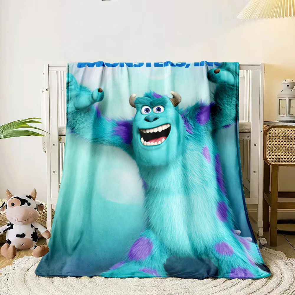 Monsters Inc Sullivan cute HD Print Blanket.Warm Flannel,living room,Sofa,Bed,table,Chair,Gifts,Picnics,Trips,Camp,Blankets.