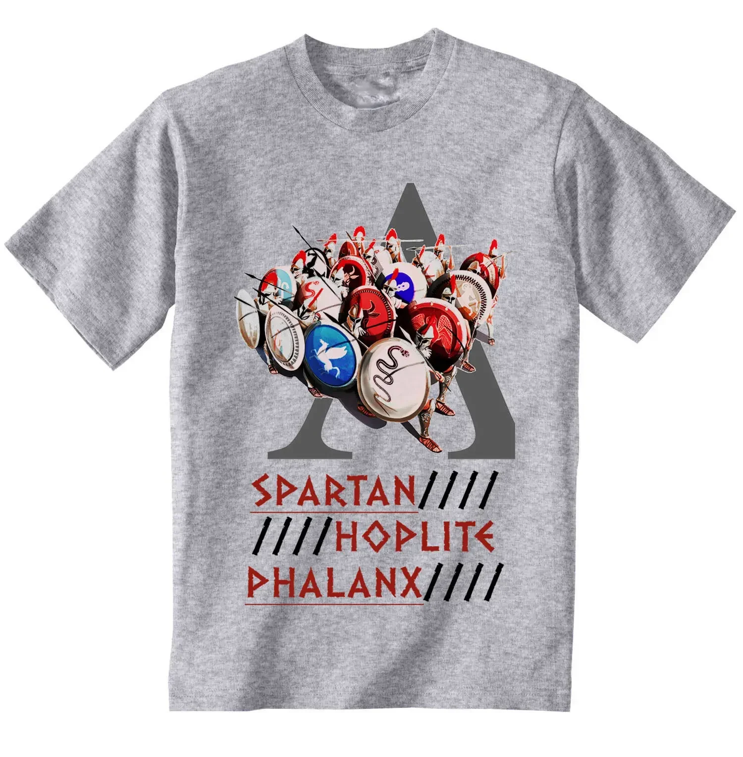 Creative Design Sparta Warrior Spartan Hoplite Phalanx T-Shirt 100% Cotton O-Neck Summer Short Sleeve Casual Mens T-shirt