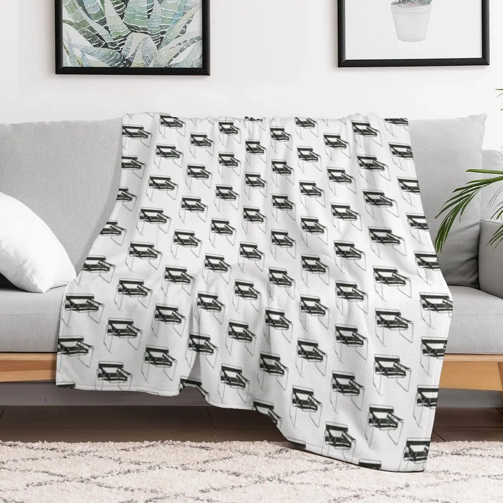 Wassily Model ChairNo. B3 - Watercolor painting Throw Blanket Cozy Microfiber Throw Blanket for Home Bedroom