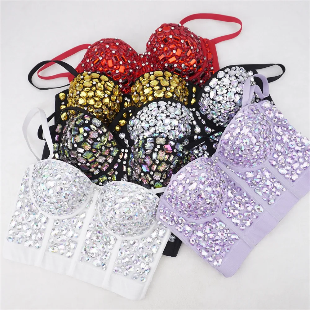 

Design sense of niche pure desire to nightclub chest nail beads bright diamond 100 suspenders to wear a holiday carnival top