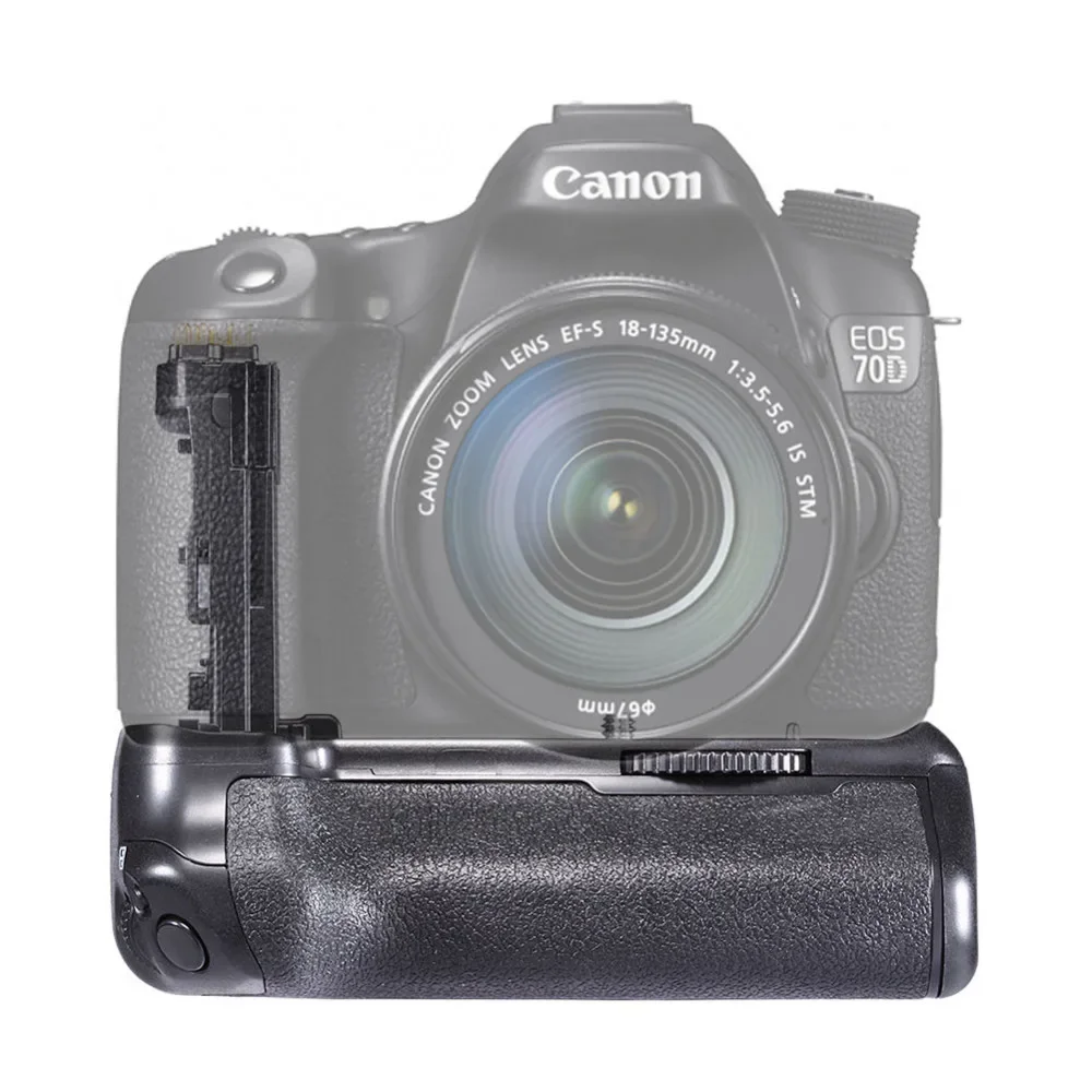 BG-70D 80D 수직 배터리 그립 홀더 Canon EOS 70D 80D DSLR 카메라 교체 as BG-E14 