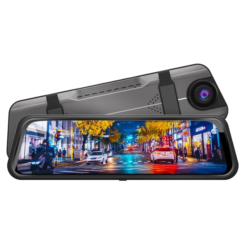 

Best Quality 4K High Resolution Car Dash Camera Dual Lens Car Black Box 9.66'' Video Camera Streaming Rear View Car Dvr Dash Cam