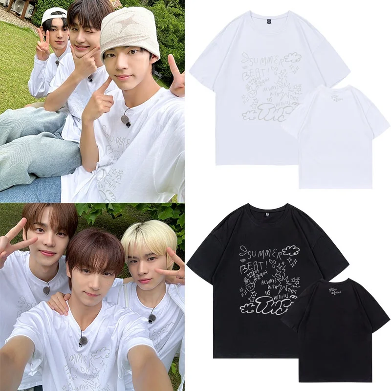 

Loose Fit Pure Cotton ort Sve round Ne T-irt TWS SUMMER BEAT Cotton Tee for Youth Casual Wear All Seasons