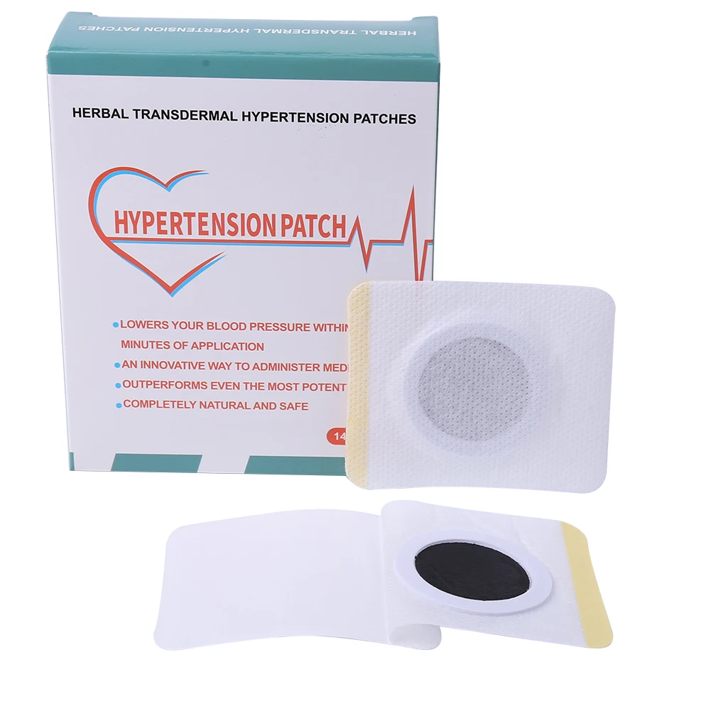 14pcs/Box Hypertension Patch Blood Vessel Lower Reduce Control Herbal Plaster Dressing Plaster Bandage Home Travel First Aid Kit