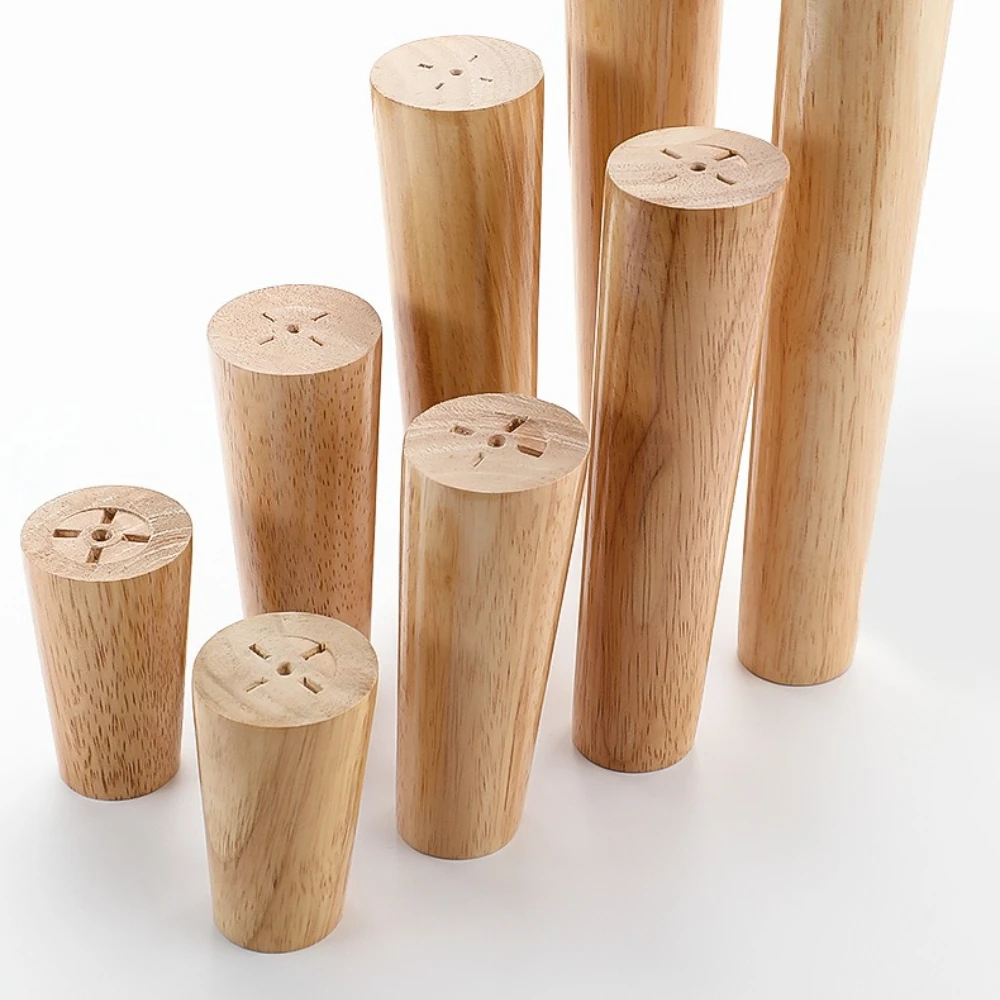 4pcs Solid Wood Sofa Legs Wooden Coffee Table Furniture Bedside Table TV Cabinet Support Stabilize Feet Straight Furniture Legs